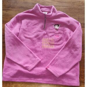 VTG Betty Boop Soft Fleece Sweater Sz XL? Embroider Betty MD By Freeze 2005 KFS